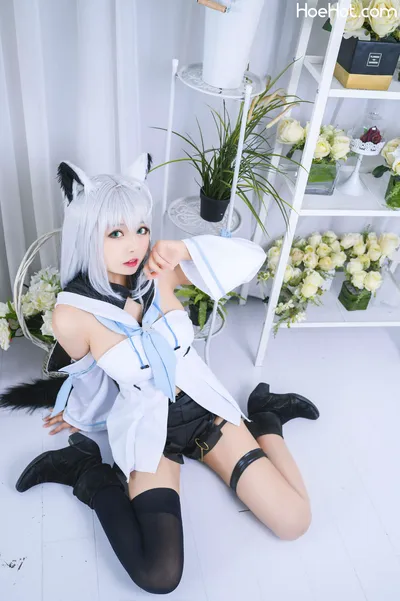 黑猫猫 - Hololive - Shirakami Fubuki nude cosplay leaked 434285