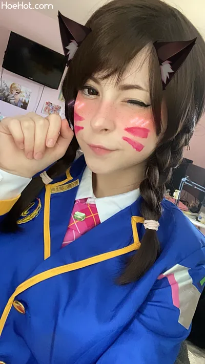 Melondoki - D.Va schoolgirl nude cosplay leaked 283218