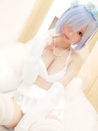 nagisa魔物喵 - ウェディング(ランジェリー)・レム💙 nude cosplay leaked 574341