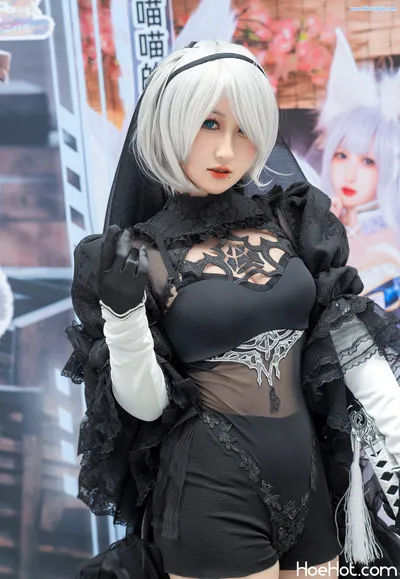 [喵喵的喵吖]  杭州漫展 尼尔机械纪元 2B Comic Show Nier 2B nude cosplay leaked 103063