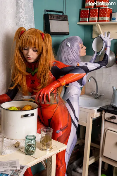 Olyashaa - Rei &amp; Asuka nude cosplay leaked 292285