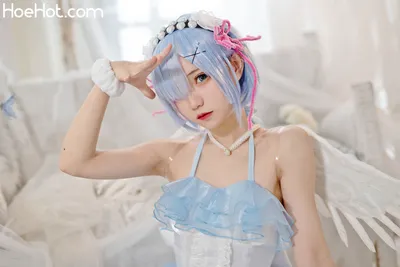 【花柒Hana】NO.01 蕾姆天使 nude cosplay leaked 613649