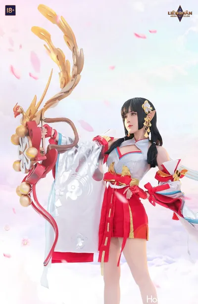 Arena of Valor Cosplay Fox Shrine Maiden Tel&#039;Annas nude cosplay leaked 60949