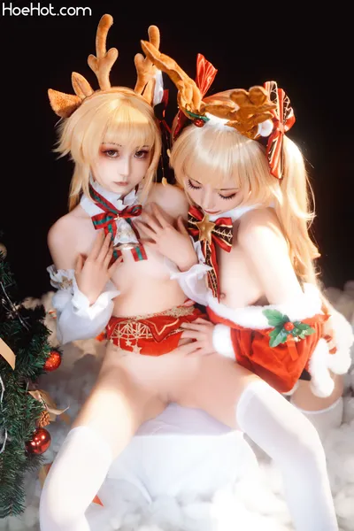 爆机少女喵小吉&amp;花音栗子 - 原神圣诞特辑 nude cosplay leaked 348927