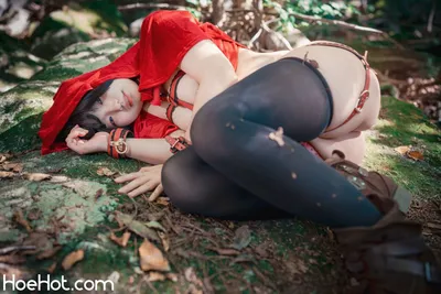 Mimmi (밈미) - DJAWA  Photo -  Naughty Red Hiring Hood nude cosplay leaked 468190