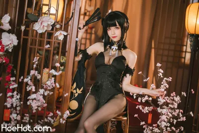 Tomoyo酱-碧蓝航线-镇海旗袍azur lanechen haif:big breastsf:high heelsf:makeupf:pantyhosenon-nude nude cosplay leaked 58411