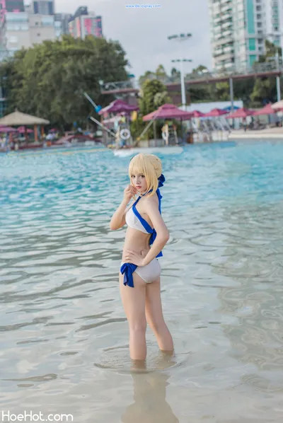 [秋山AkI] 水着弓SABER nude cosplay leaked 225221