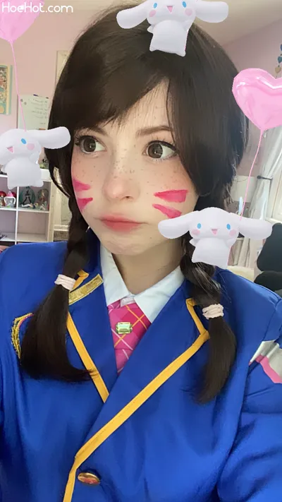 Melondoki - D.Va schoolgirl nude cosplay leaked 283215