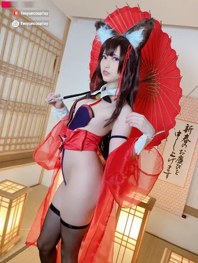 Twoyun - Amagi bunny girl nude cosplay leaked 6816