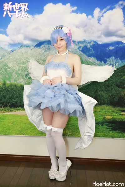 「あたしがコスプレするのは…カメコさんに血走った目で顔と体を舐め回すように見られるとマ○コ奥がビクビク感じるからなんだぁ…」ガチ低身長149センチGカップ美少女レム天使ちゃん真性生中出し3Pセックス nude cosplay leaked 155903