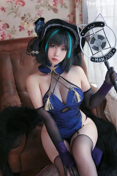 [魅瞳Meroko] 碧蓝航线-柴郡-旗袍 nude cosplay leaked 33233