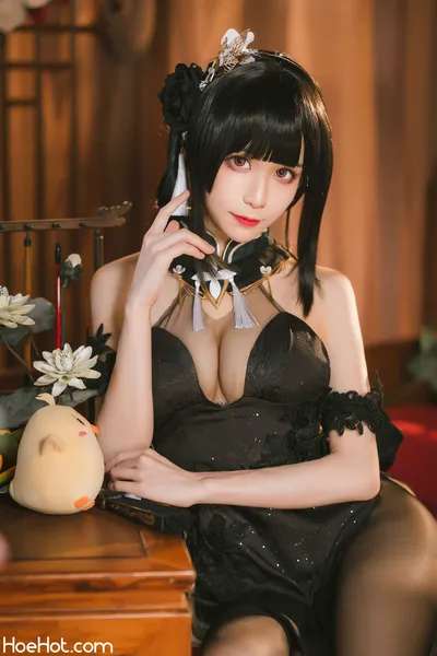 Tomoyo酱-碧蓝航线-镇海旗袍azur lanechen haif:big breastsf:high heelsf:makeupf:pantyhosenon-nude nude cosplay leaked 58428