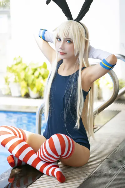 MingTao 明桃 - Shimakaze Swimsuit nude cosplay leaked 439472