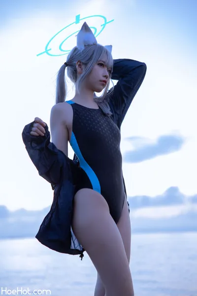 G44不会受伤 - Shiroko Sunaookami Swimsuit nude cosplay leaked 333715