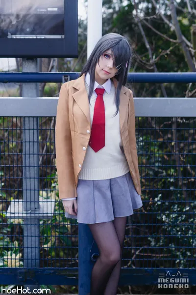 Megumi Koneko - Mai Sakurajima School Uniform nude cosplay leaked 587714