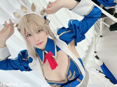 [林檎蜜紀] 👑乳上メイドでおっぱいもお尻もいっぱいな日💙 (with Mov) nude cosplay leaked 348174