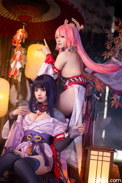 伊喵君_Nya NO.007 伊喵君_Nya &amp; JingSan - 《原神-鸣神双人》 八重&amp;雷神 双倍快乐 nude cosplay leaked 333772