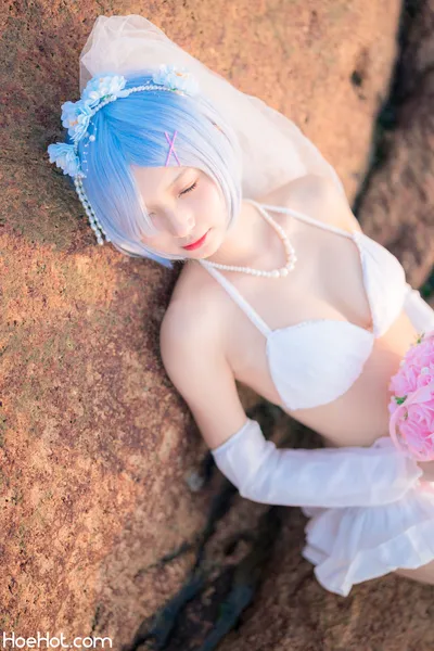 [Cheng Meow] Rem Swimsuit Bride nude cosplay leaked 553042