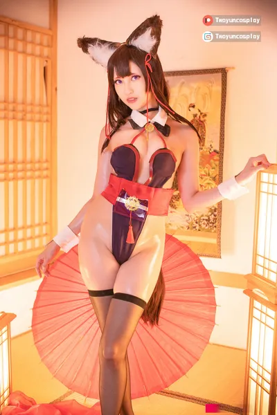 Twoyun - Amagi bunny girl nude cosplay leaked 6788