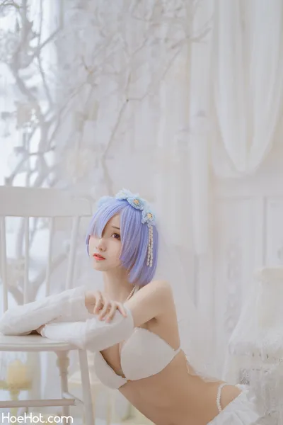 [木绵绵OwO] 蕾姆婚纱 nude cosplay leaked 128286