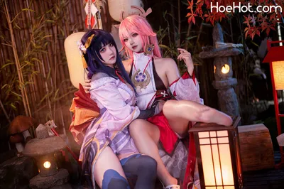 伊喵君_Nya NO.007 伊喵君_Nya &amp; JingSan - 《原神-鸣神双人》 八重&amp;雷神 双倍快乐 nude cosplay leaked 333765