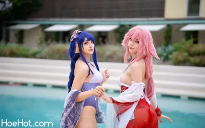 Himeecosplay &amp; Itty Bunny - Ei &amp; Miko nude cosplay leaked 137700