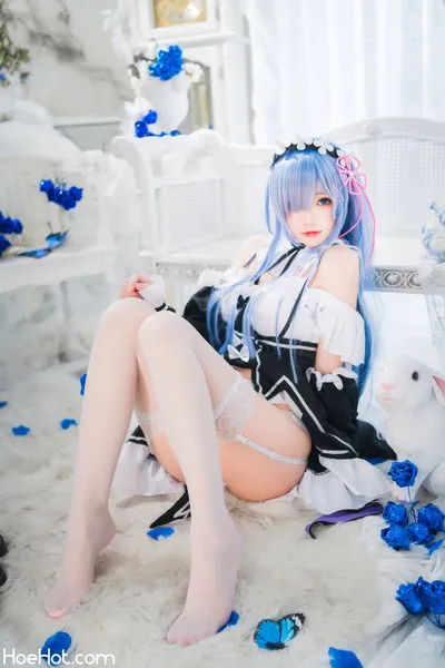 桜桃喵 - 长发蕾姆 nude cosplay leaked 417278