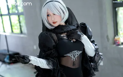 [喵喵的喵吖]  杭州漫展 尼尔机械纪元 2B Comic Show Nier 2B nude cosplay leaked 103054