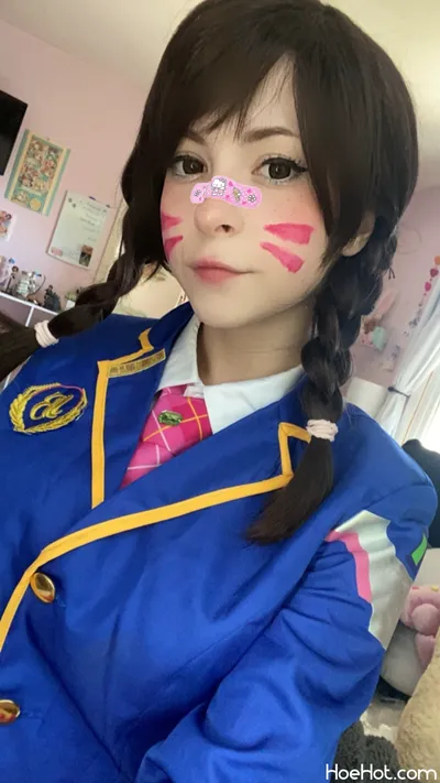 Melondoki - D.Va schoolgirl nude cosplay leaked 283219