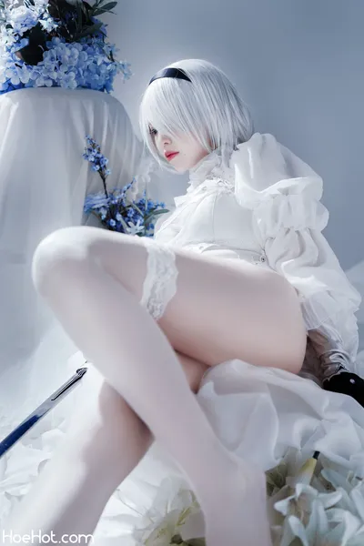 半半子 – Automataヨルハ二号B型 白いドレス nude cosplay leaked 120722