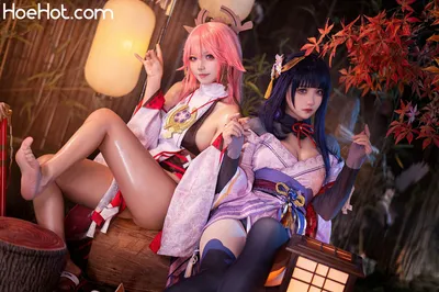 伊喵君_Nya NO.007 伊喵君_Nya &amp; JingSan - 《原神-鸣神双人》 八重&amp;雷神 双倍快乐 nude cosplay leaked 333763