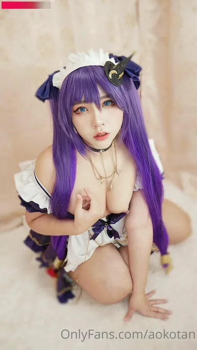 Aokotan - Maid Mona nude cosplay leaked 18138