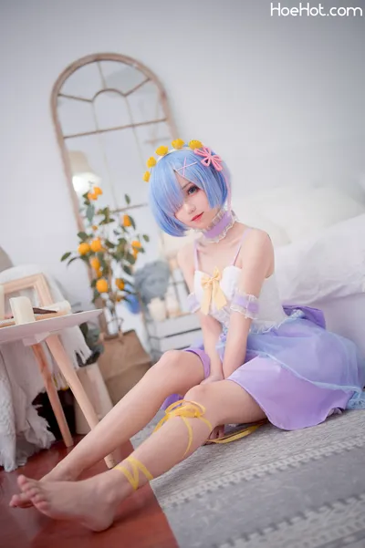 【花柒Hana】NO.02 蕾姆CLEAR DRESS nude cosplay leaked 613488