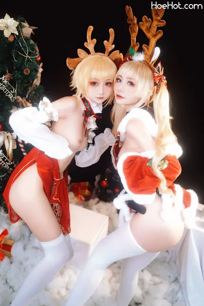 爆机少女喵小吉&amp;花音栗子 - 原神圣诞特辑 nude cosplay leaked 348940