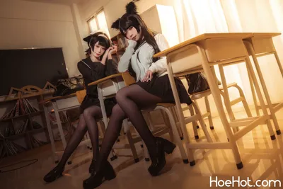 Sadako Momo - Atago &amp; Takao School Uniform nude cosplay leaked 434169