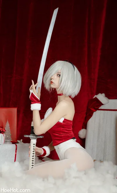 Himeecosplay - 2B Xmas nude cosplay leaked 347382