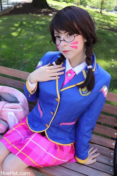 Melondoki - D.Va schoolgirl nude cosplay leaked 283202