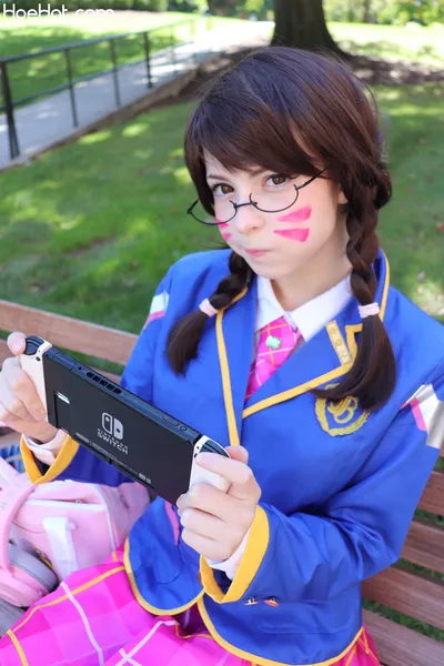 Melondoki - D.Va schoolgirl nude cosplay leaked 283197